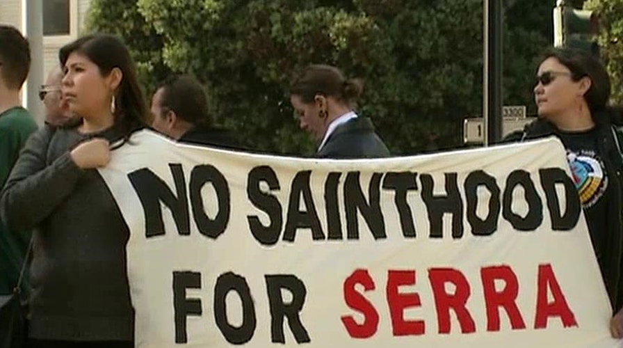 Pope faces protests over plan to canonize missionary founder