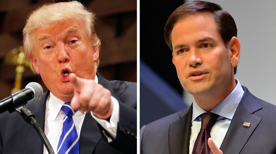 Trump slams Rubio and media as rivals improve in polls