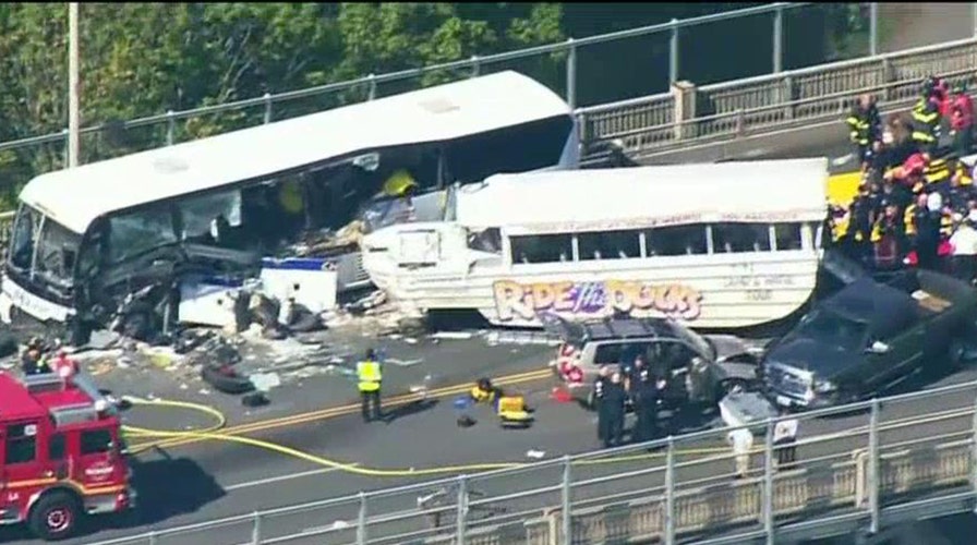 Deadly crash after duck boat slams into tour bus in Seattle
