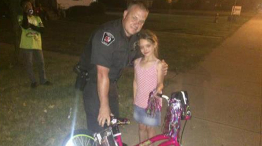 Officer comes to rescue after girl's new bike gets stolen