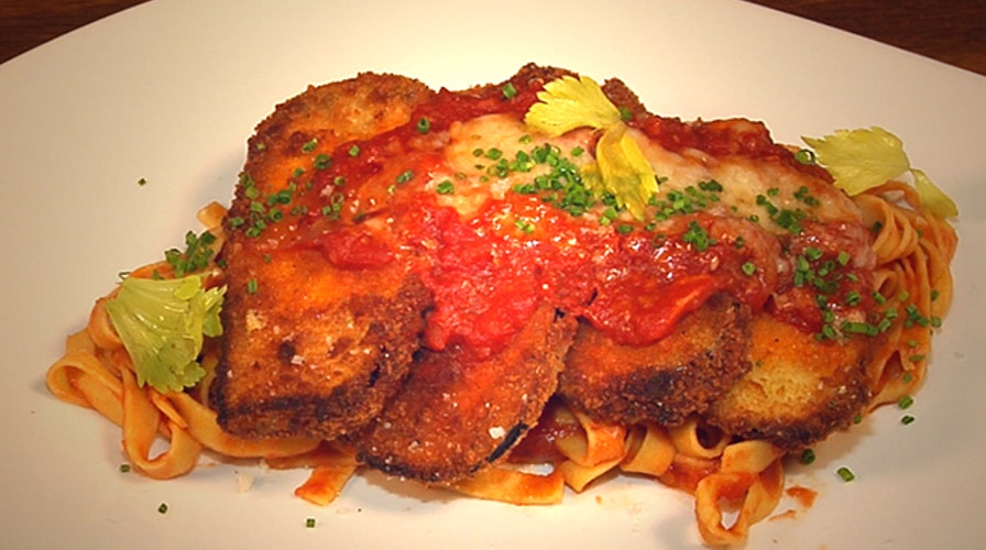 Making Classic Eggplant Parmesan