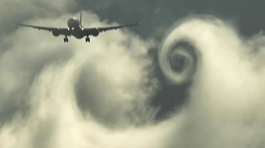 Jets whip clouds into mesmerizing vortexes