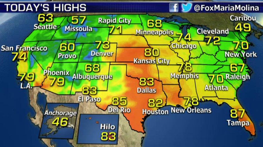 National forecast for Tuesday, October 20