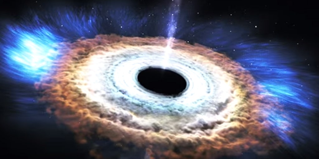 NASA animation shows massive black hole shredding star | Fox News Video