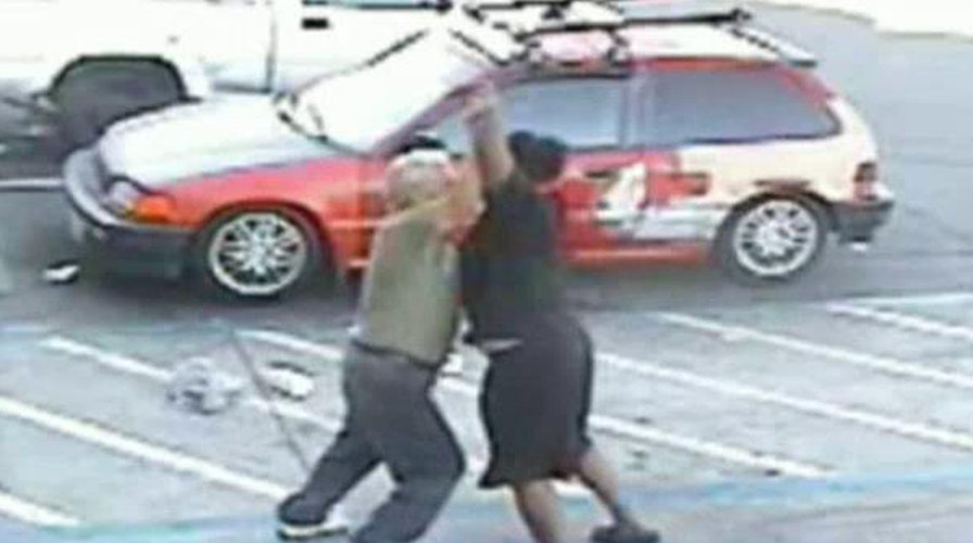 Police search for woman who attacked veteran