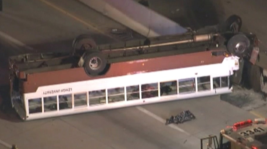 1 dead after car crashes into Lehigh University bus