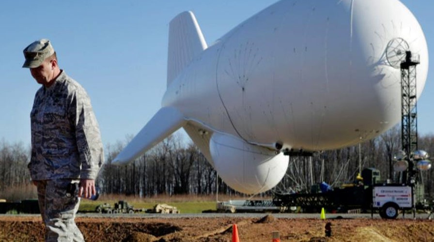 Reporter describes surveillance blimp on the loose