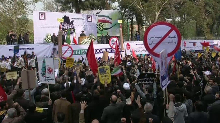 Iranians rally against US on anniversary of hostage crisis