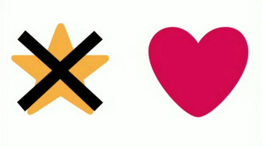 Twitter upsets users by replacing stars with hearts
