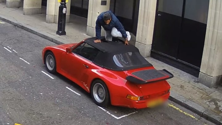 Surveillance video catches botched attempt to steal Porsche