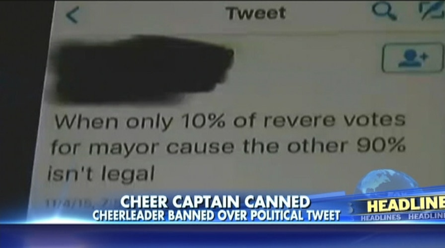 Cheer captain canned over tweet