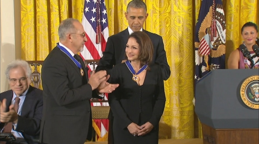 The Estefans receive the Presidential Medal of Freedom