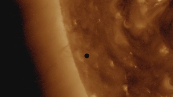 NASA video shows Mercury in 'transit' across face of sun