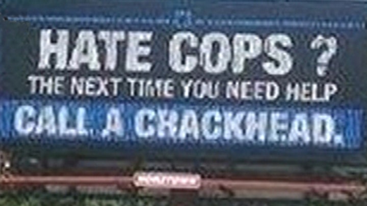 'Hate cops?' billboard causes uproar in Indiana 
