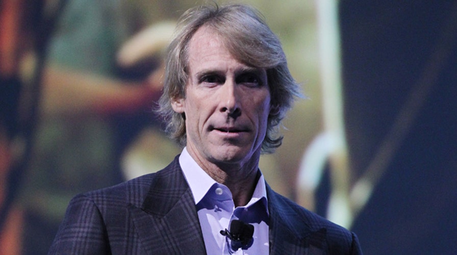 Michael Bay freezes on stage at Consumer Electronics Show