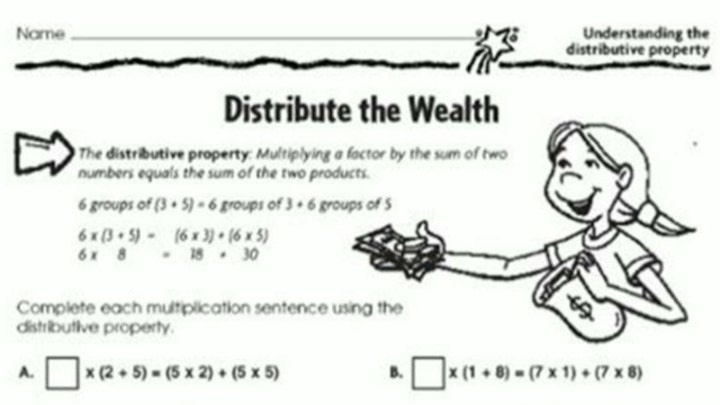Outrage over 'Distribute the Wealth' worksheet