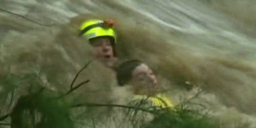 Rescuer Nearly Drowns After Saving Teen From Raging Water Fox News Video