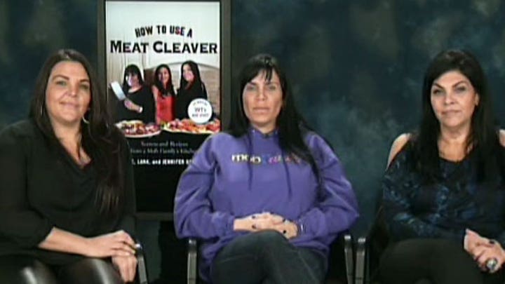Mob wives demonstrate how to use a meat cleaver 