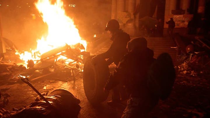 Violent demonstrations rage in Ukraine