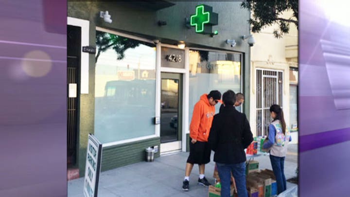 Girl Scout sells cookies outside California pot dispensary