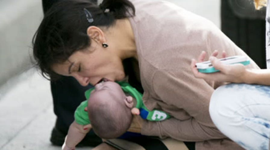 Roadside rescue for baby with breathing problems