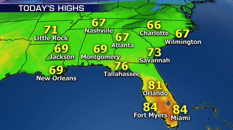 National forecast for Saturday, February 22
