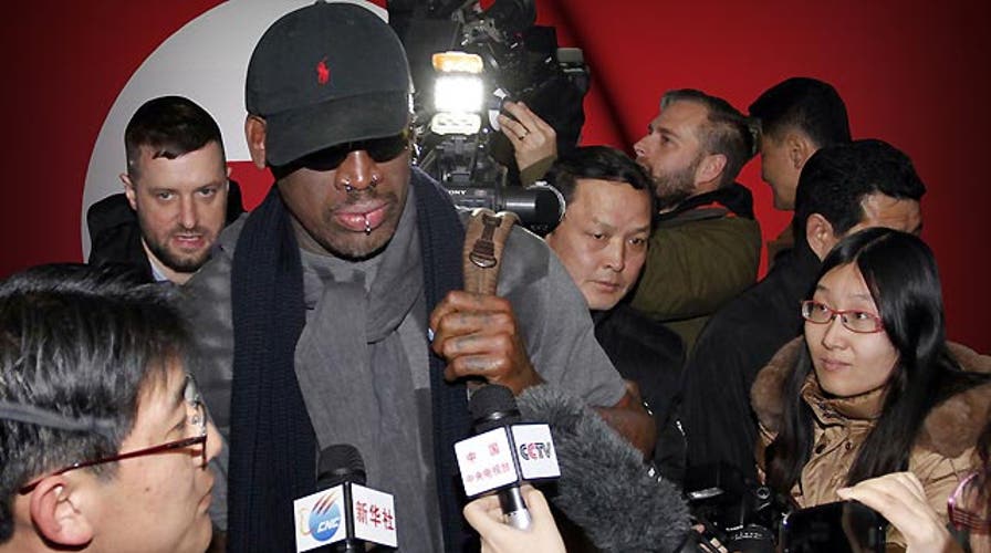 Former NBA star Dennis Rodman travels to North Korea