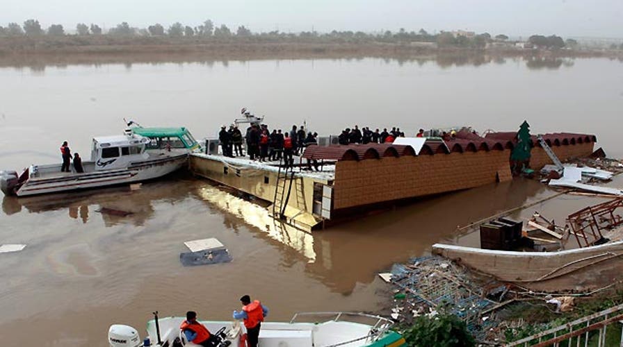 Around the World: Floating restaurant sinks in Tigris River