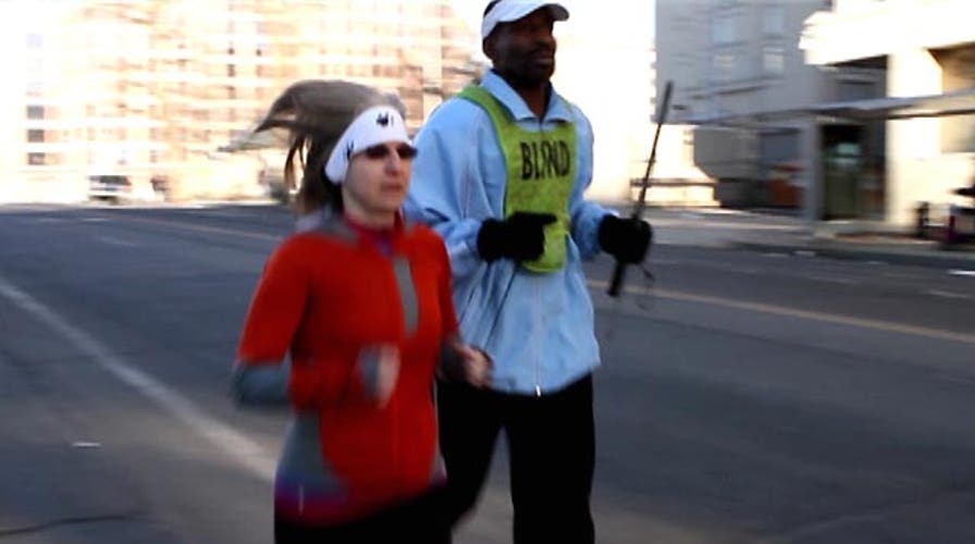 Blind runner expresses appreciation