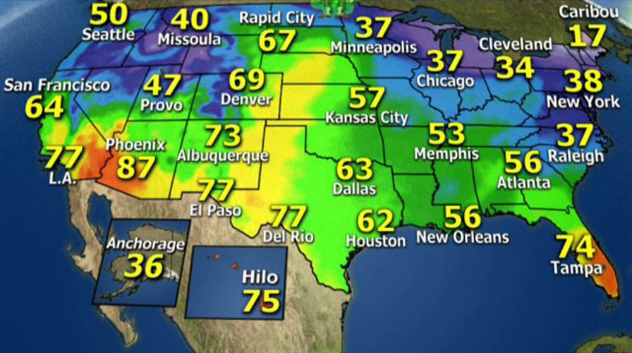 National forecast for Monday, March 17