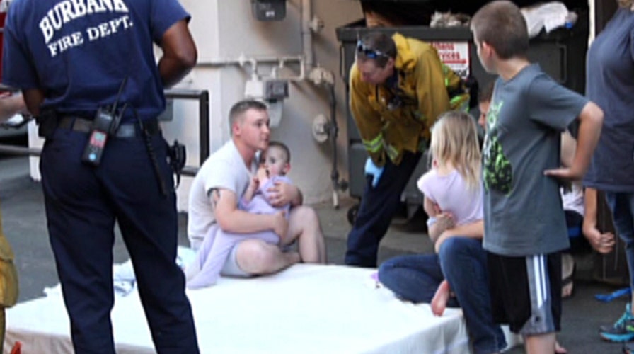 Quick-thinking couple uses mattress to save toddler
