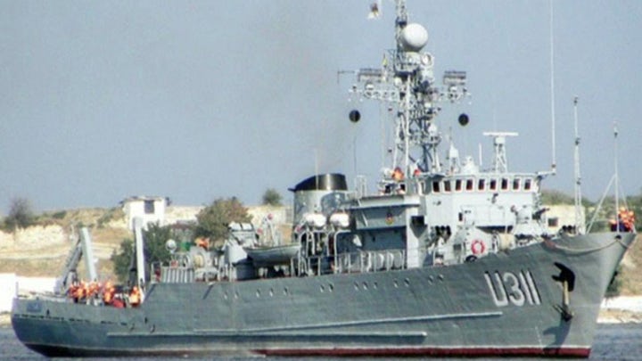 Russians storm Ukrainian navy ship along Crimean coast