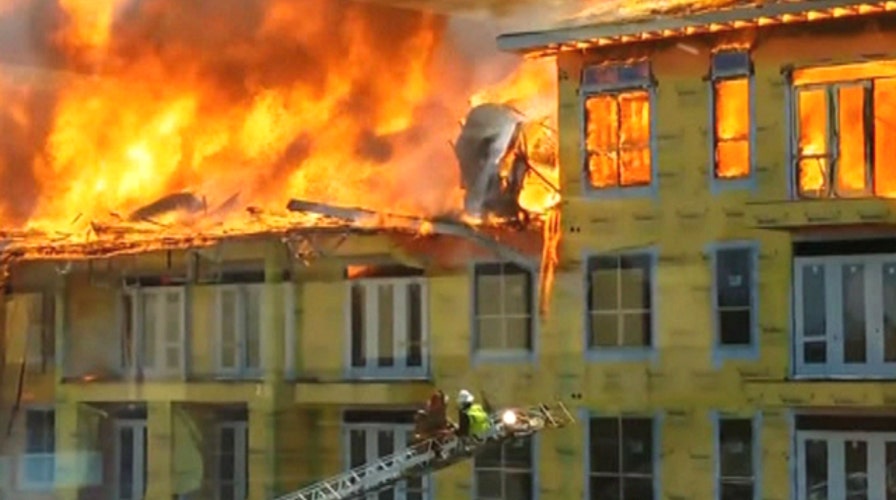 Dramatic rescue during Houston fire caught on tape