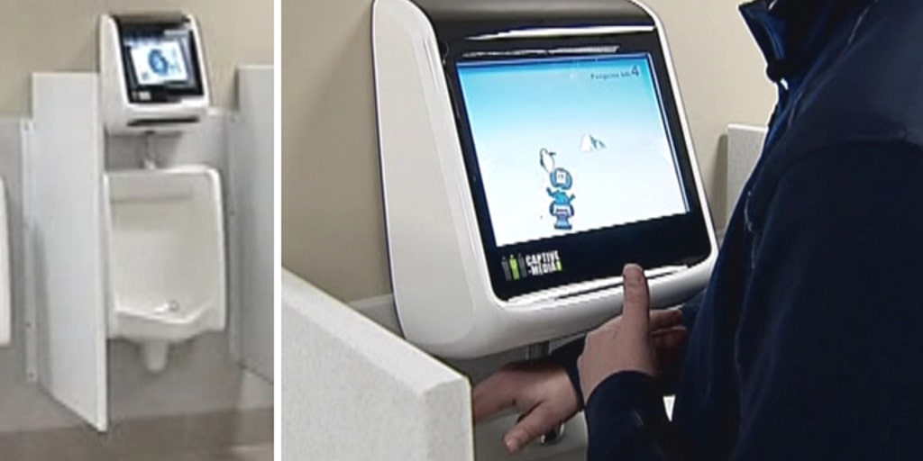 Urinal video games relieve bathroom boredom Fox News Video