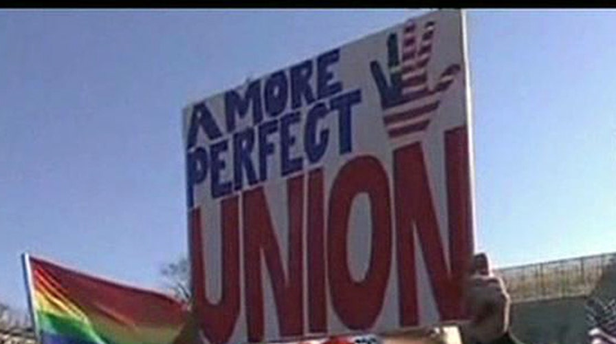 Same-sex marriage coverage leans left