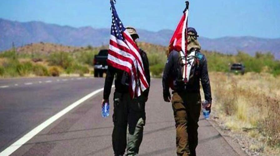 Co-founders of 'The Wounded Walk' on this year's journey