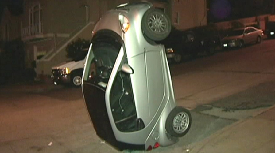 Car-tipping vandals target compact Smart cars