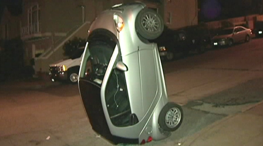 Car-tipping vandals target compact Smart cars