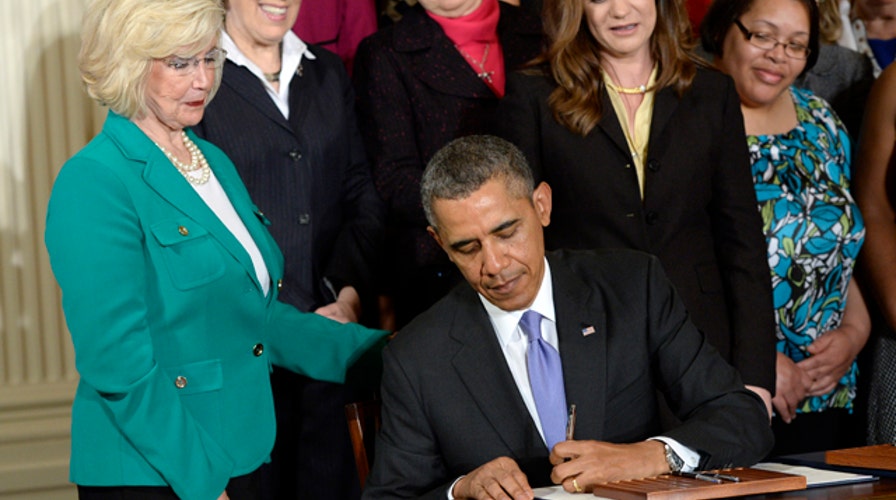 Obama turning the page on health care with equal pay push 