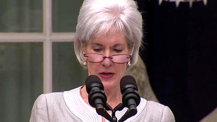 Kathleen Sebelius botches farewell speech