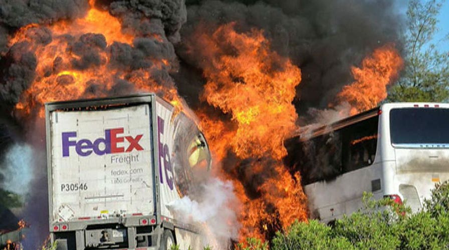 Horrific tour bus crash leaves at least 10 dead
