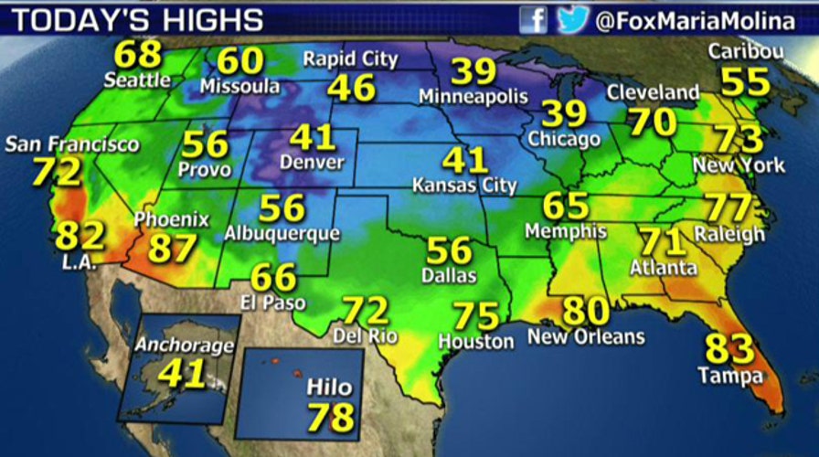 National forecast for Monday, April 14