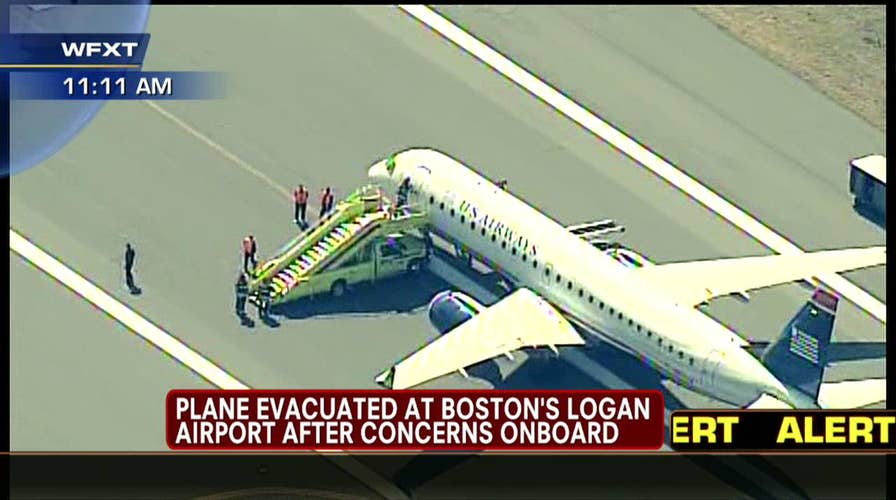 Plane Evacuated at Boston's Logan Airport