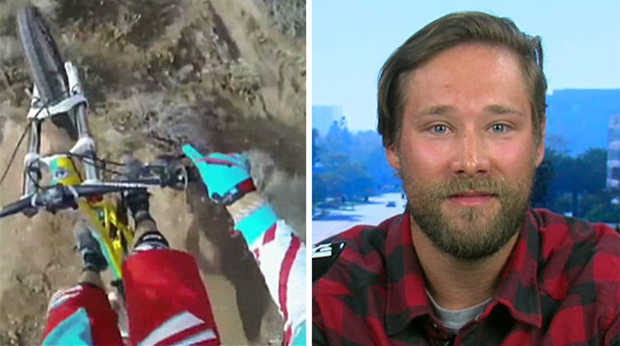 Mountain biker's death-defying descent goes viral