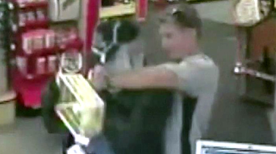 Hero customer takes down armed robber 