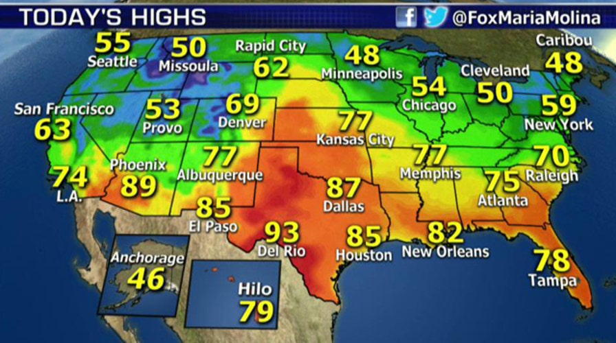 National forecast for Wednesday, April 23