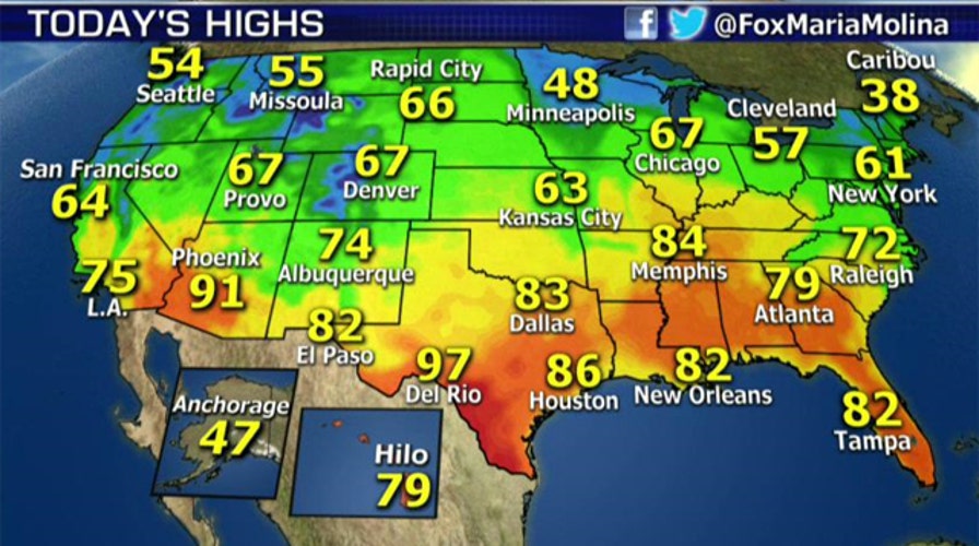 National forecast for Thursday, April 24