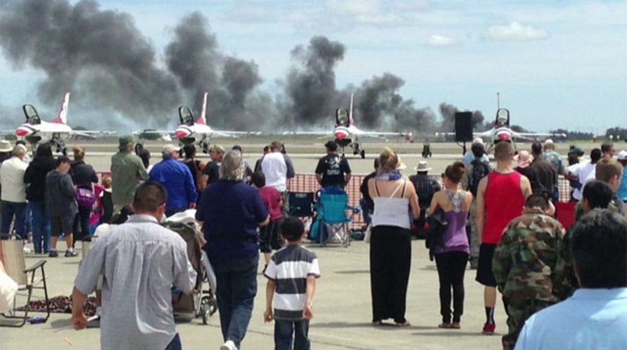 Small plane crashes during California airshow