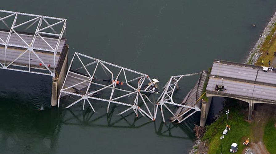 Tractor-trailer blamed for Wash. bridge collapse