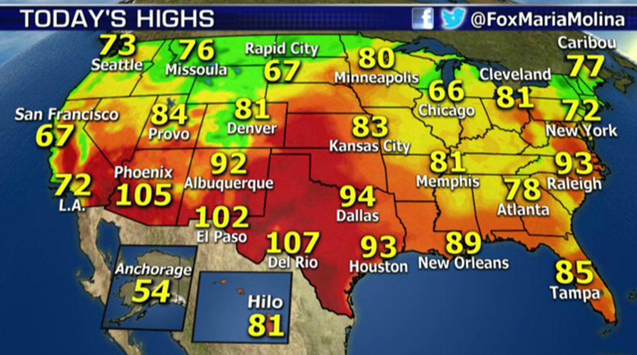 National forecast for Wednesday, June 11